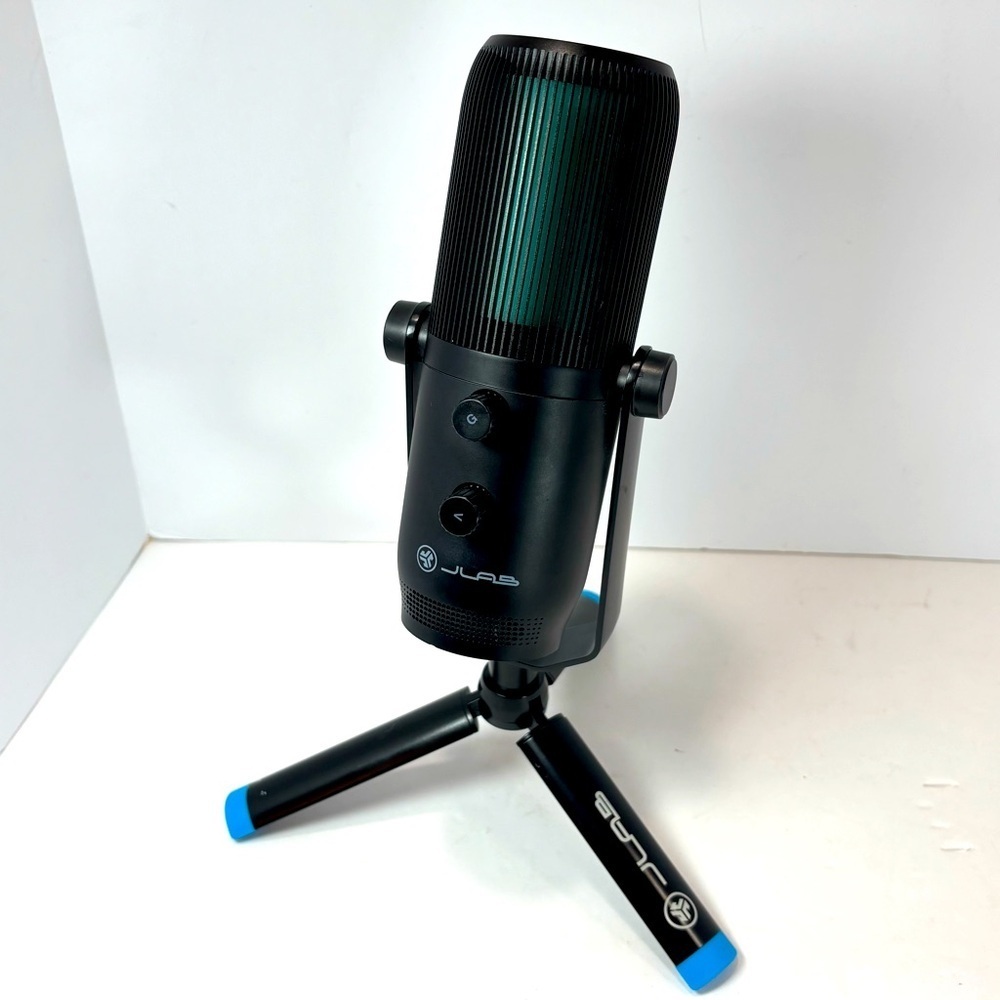 JLab Talk Pro Black USB Plug & Play Professional Microphone W/Stand - Tested